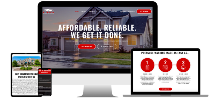 Web Design for pressure washing company